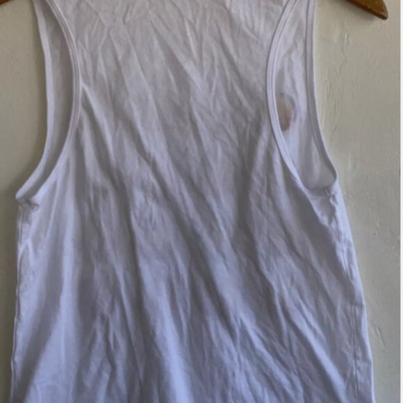 Jim Beam Tank Top Medium Large Sleeveless Peaches Peach White Crew Neck - Picture 6 of 8